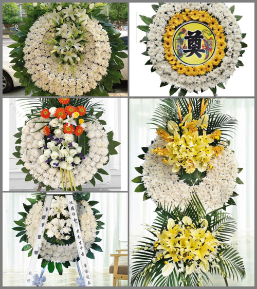 四川成都金堂县竹篙镇凉水井村花圈速递